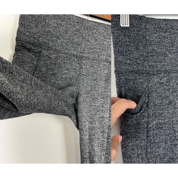 Athleta Women Size XS Gray Herringbone Mercer Pullon Tights Leggings Pockets Gym - Picture 5 of 11